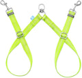 Double Dog Leash Splitter, Tangle Free Dual Dog Leash Coupler, Two Dog Walking and Training Extension for Small Medium or Large Dogs (1.0'' X 20~32 Inch, Green)